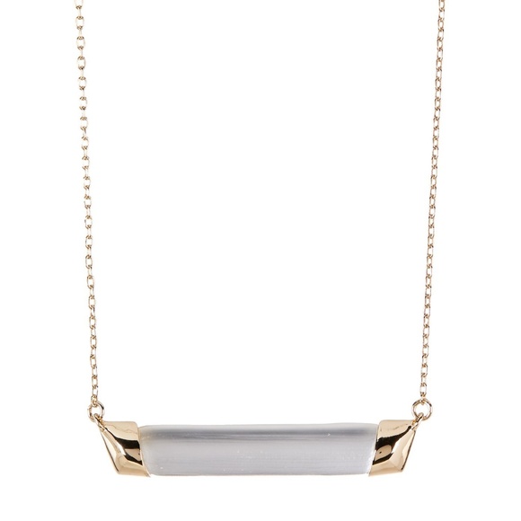 Alexis Bittar Jewelry - NWOT Alexis Bittar Lucite Capped Bar Necklace